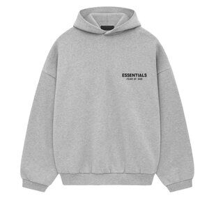 Fear of God ESSENTIALS Fleece Hoodie II 'Light Heather Grey' - XS